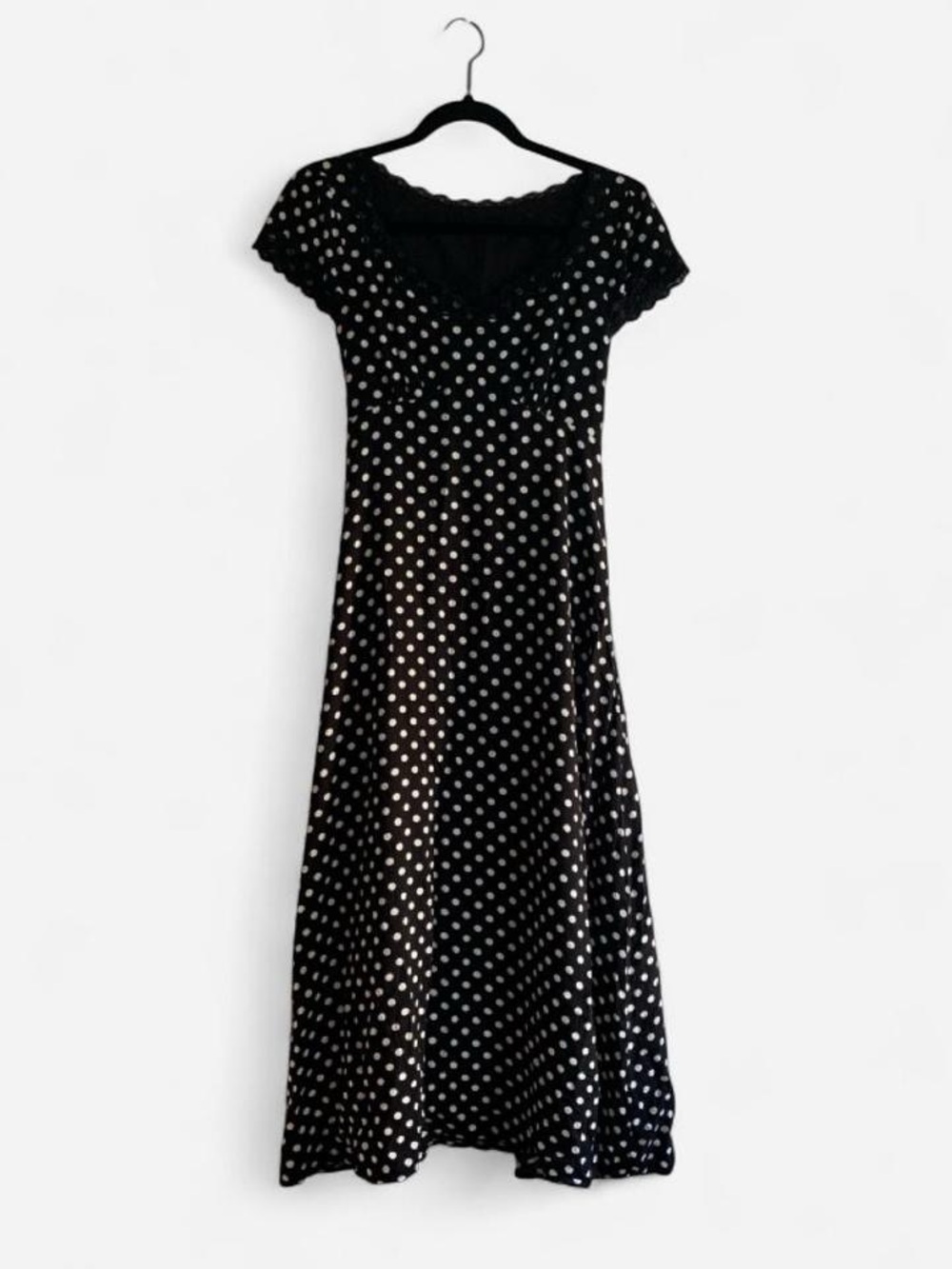 COMMENSE Black & White Polka Dot Midi Dress – Size S – NWT - Picture 2 of 8